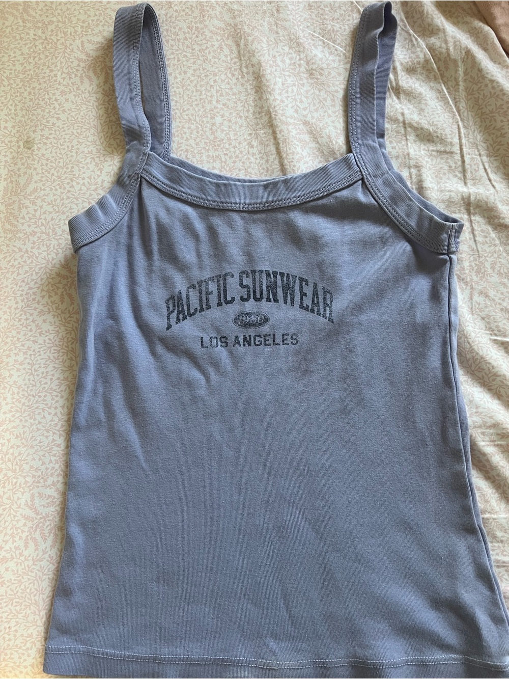 PacSun Slate Blue Graphic Logo Tank
